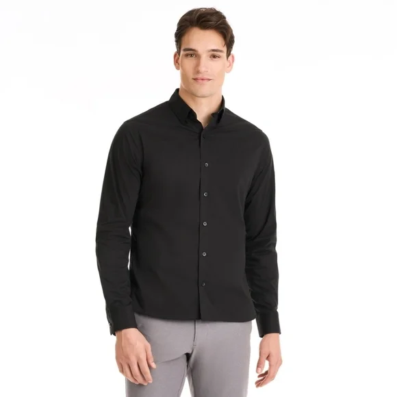 Van Heusen Men's Black Button Down Long Sleeve Shirt - Picture 8 of 8